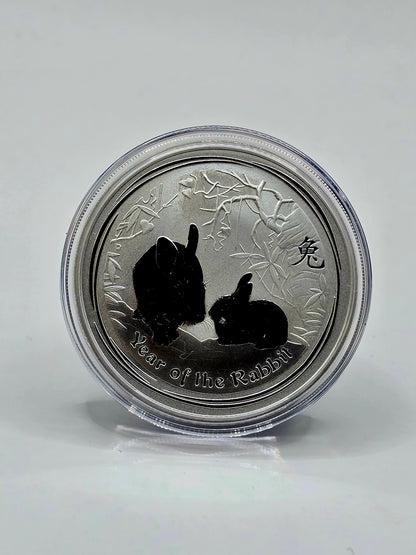 1oz 2011 Lunar Series 2 Rabbit silver coin