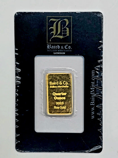 1/4oz Baird & Co gold bar (bank deposit only)