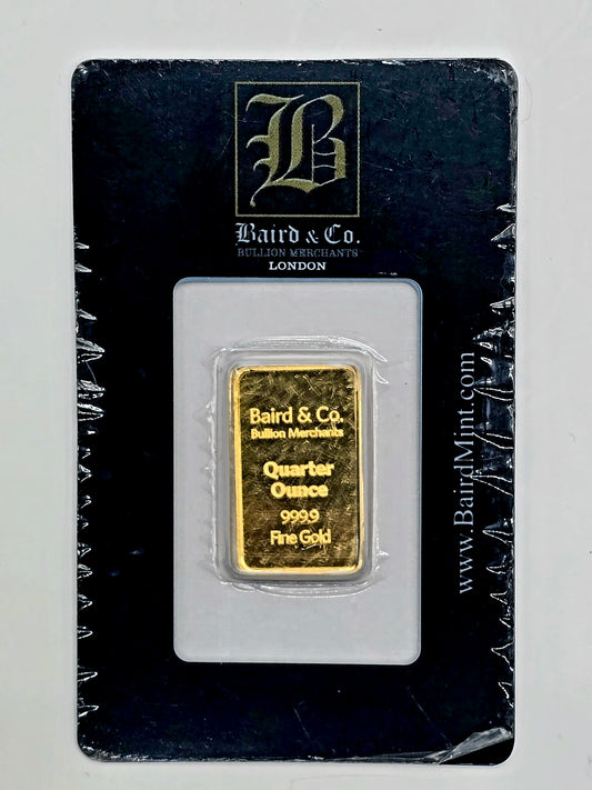 1/4oz Baird & Co gold bar (bank deposit only)