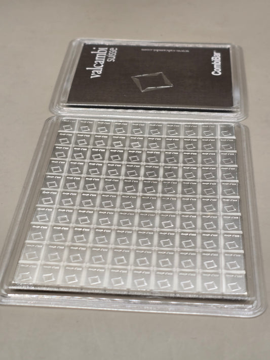 100x1g silver Valcambi bars