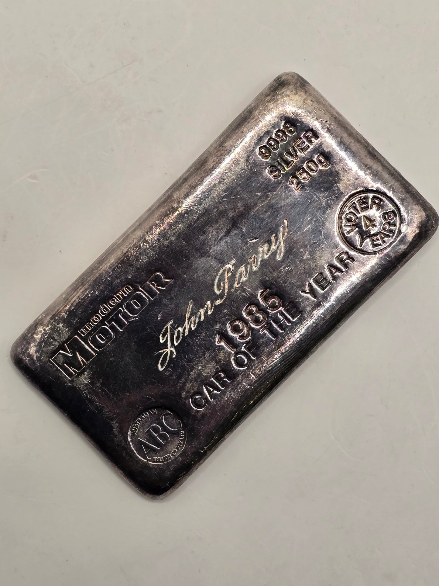 1985 Vintage Motor ABC silver bar (40 yrs old)