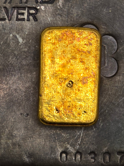 1oz rare vintage Engelhard "E pill" gold bar (bank deposit only)