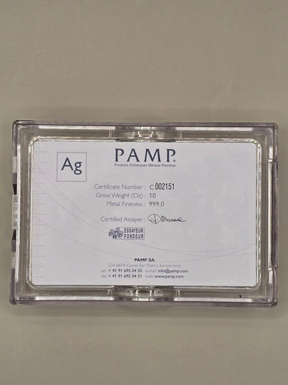 10oz PAMP silver bar