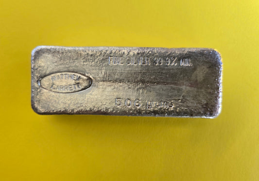 500g Vintage Matthey Garrett silver bar