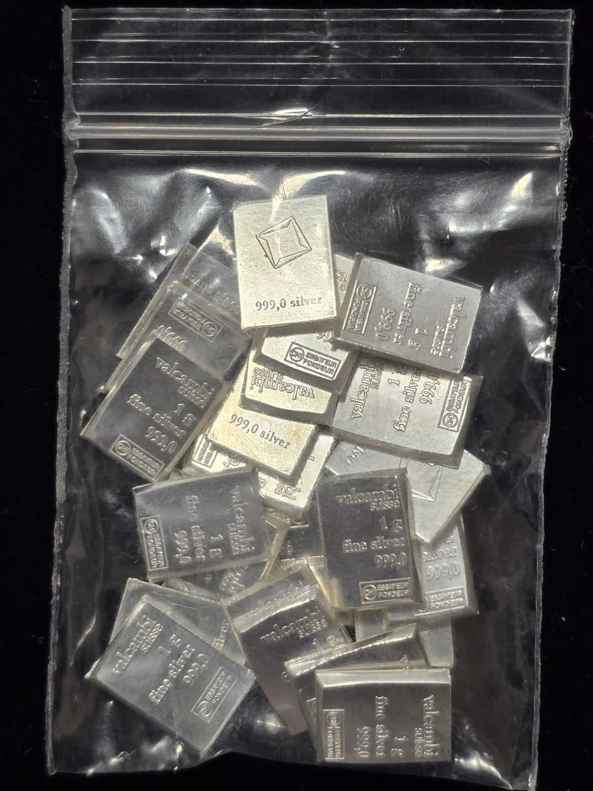 25x1g Valcambi silver bars