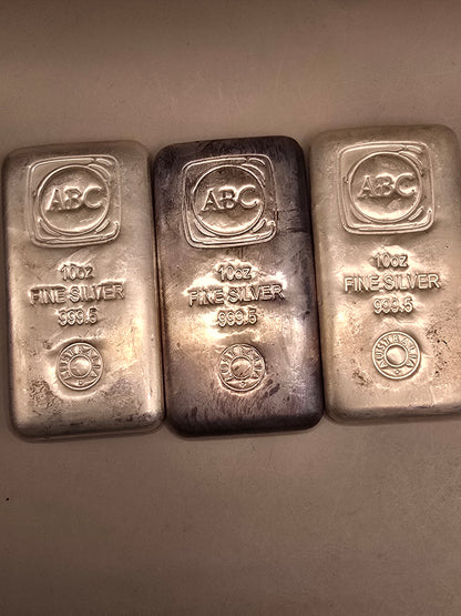 10oz ABC silver bar (random)