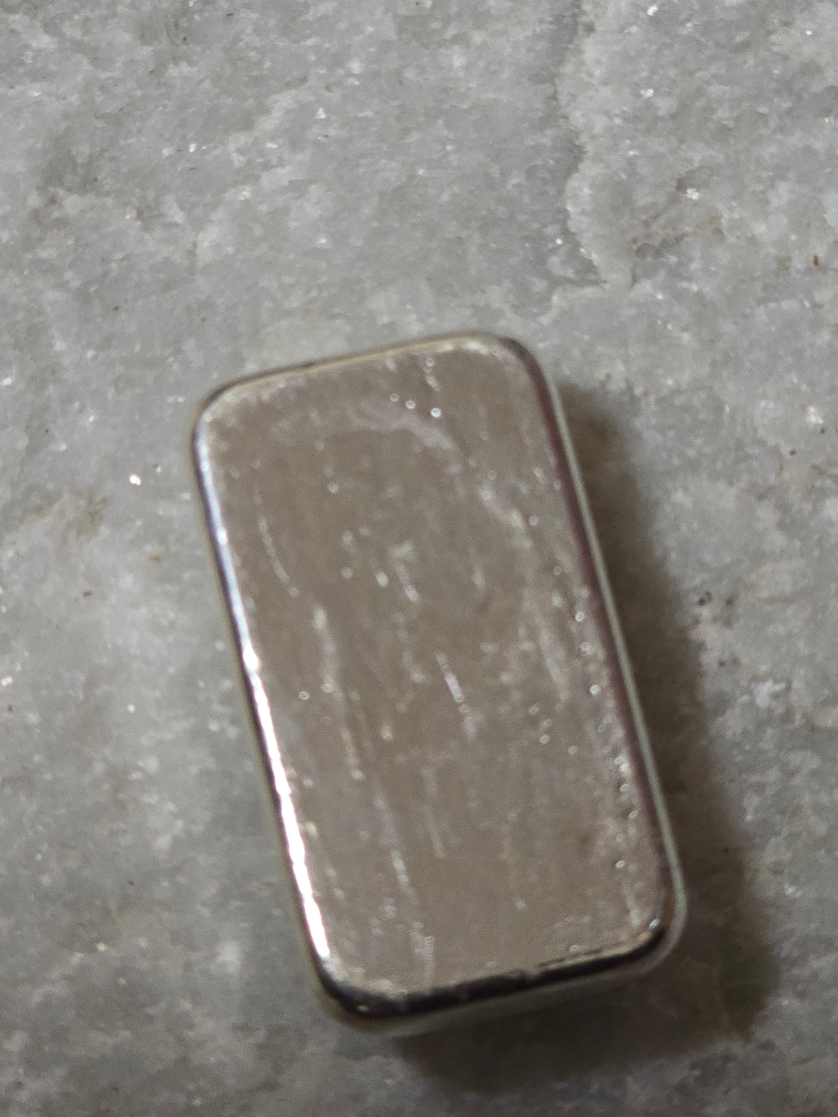 1oz cast silver bar laser-stamped