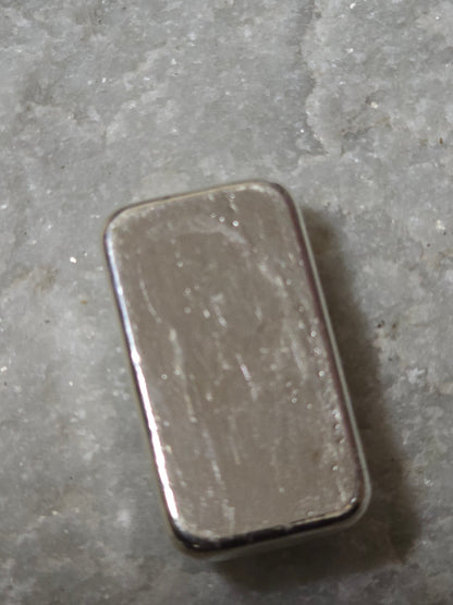 1oz cast silver bar laser-stamped
