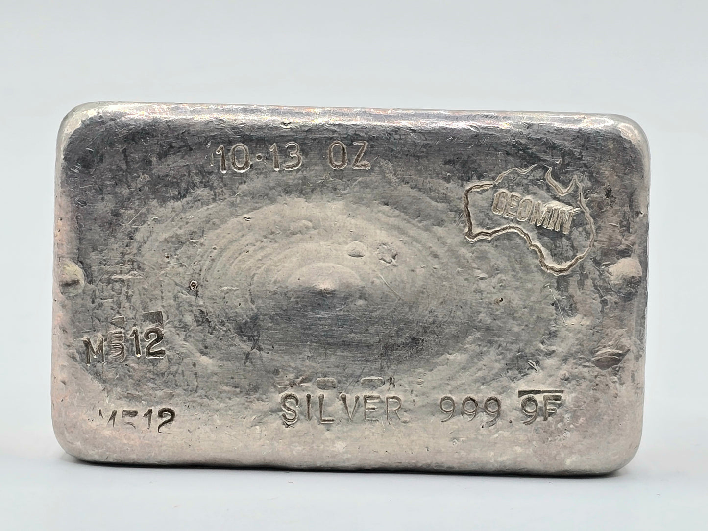 Vintage 10.13oz Geomin with BSI counterstamp silver bar serialised