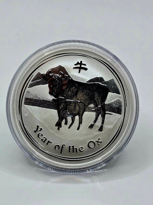 1oz 2009 Lunar Series 2 Ox silver coin