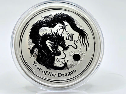 2oz 2012 Series 2 Lunar Dragon silver coin