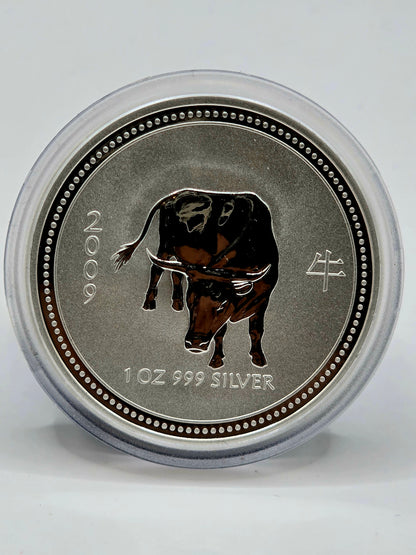 1oz 2007 Lunar Series 1 Ox silver coin