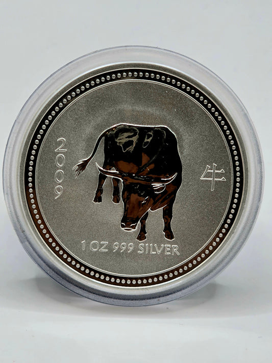 1oz 2007 Lunar Series 1 Ox silver coin