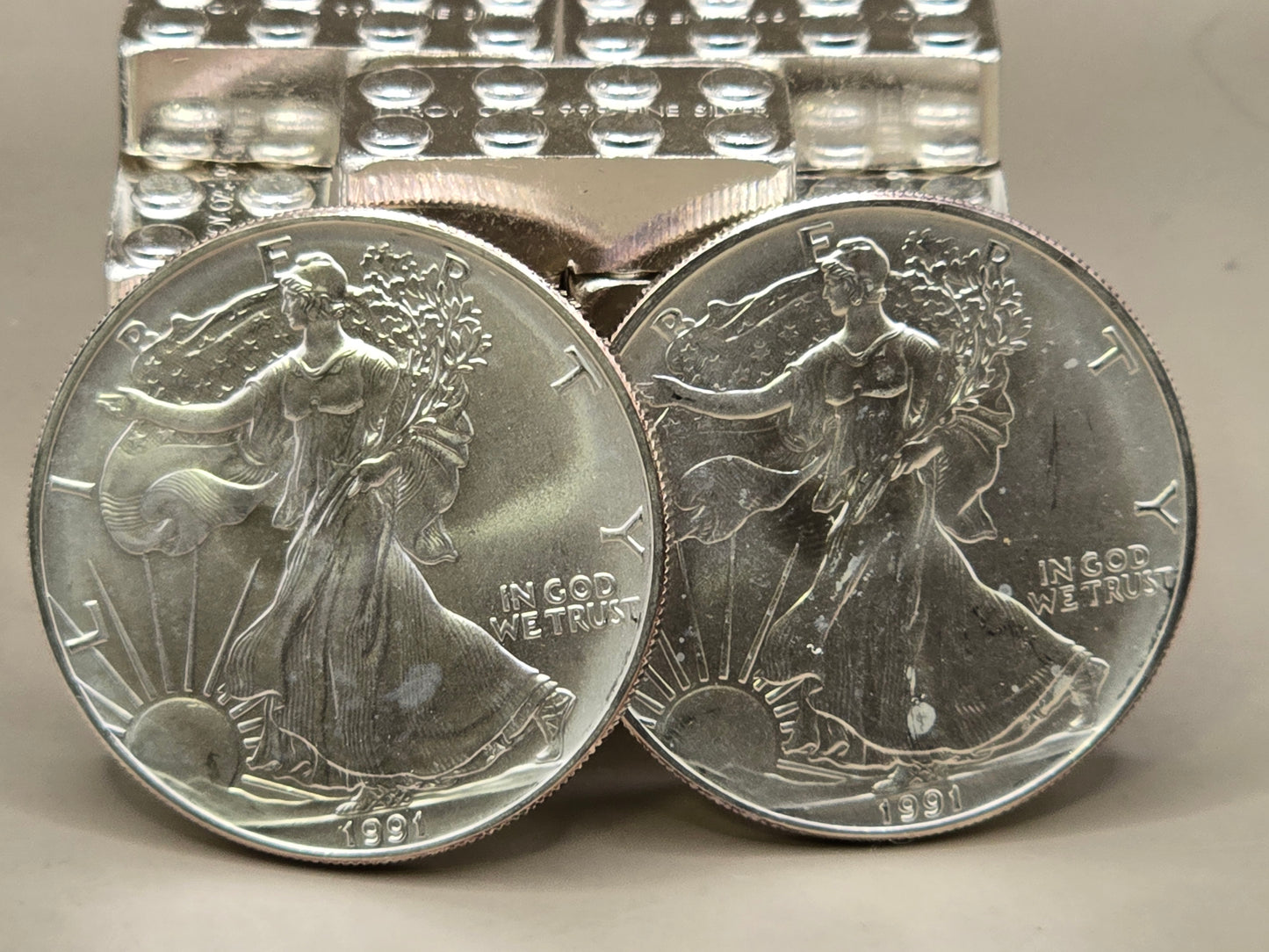 1oz American Silver Eagle random (milked, toned, low premium)