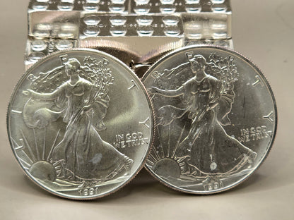 1oz American Silver Eagle random (milked, toned, low premium)