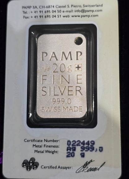 PAMP Suisse - Icons - Cobra Skin - Silver 20g .999 Fine Silver