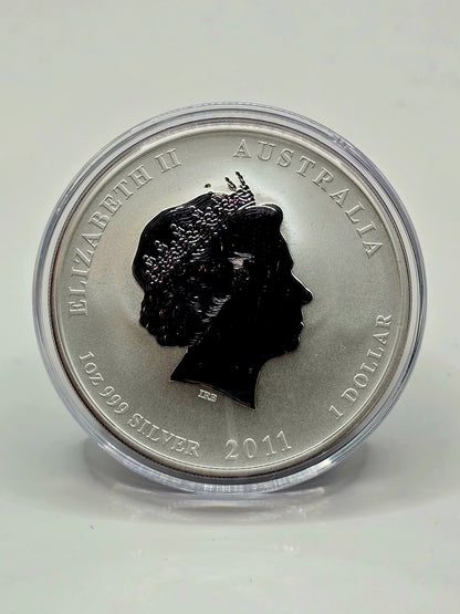 1oz 2011 Lunar Series 2 Rabbit silver coin