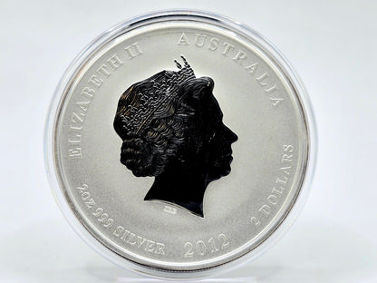 2oz 2012 Series 2 Lunar Dragon silver coin