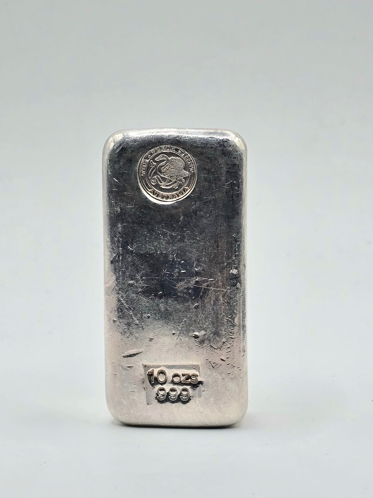 10oz Perth Mint left facing Swan silver bar
