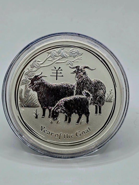 1oz 2015 Lunar Series 2 Goat silver coin