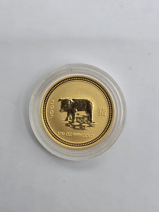 1/10oz 2007 Pig gold coin series 1