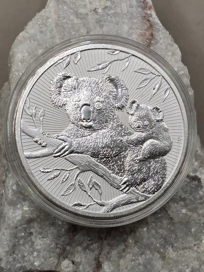 2oz 2018 Mother Baby Silver Koala