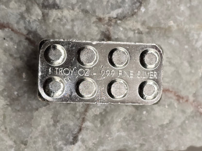 1oz silver stackable building block ("lego" like)