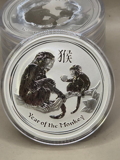 2oz 2016 silver Lunar Monkey Perth Mint series 2