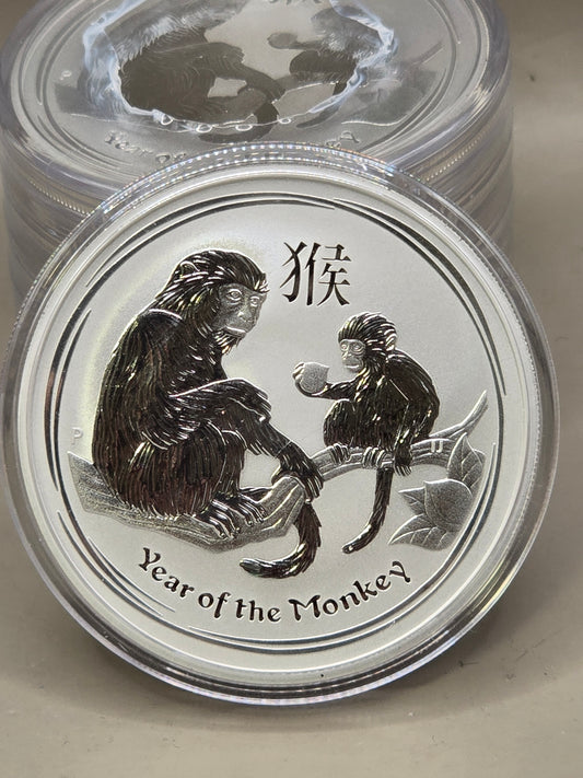 2oz 2016 silver Lunar Monkey Perth Mint series 2
