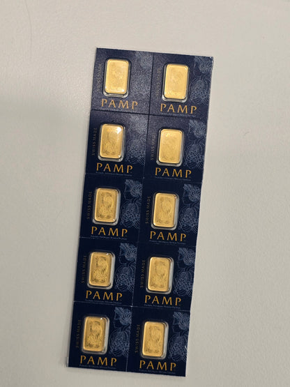 1g Pamp gold bar