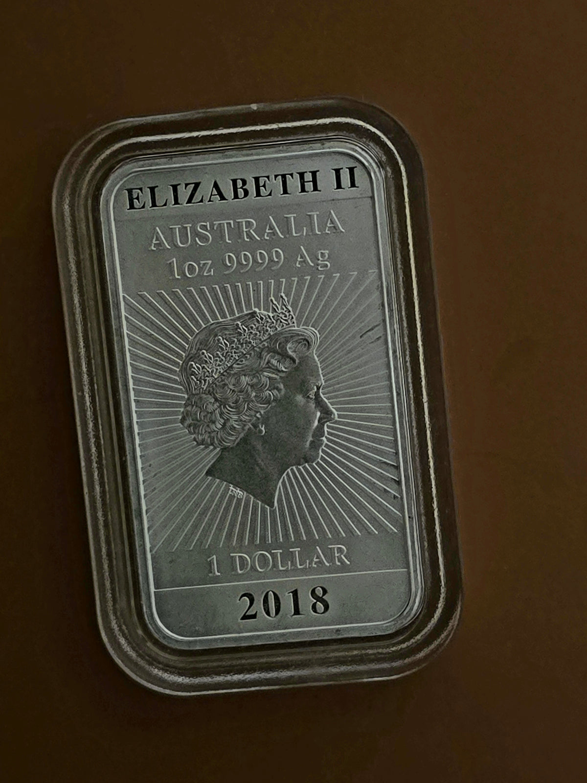 1oz 2018 Perth Mint rectangular coin dragon bar