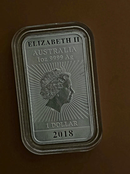 1oz 2018 Perth Mint rectangular coin dragon bar