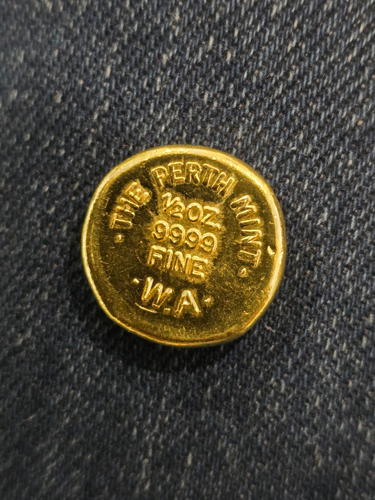 1/2oz Perth Mint gold bar (bank deposit only)