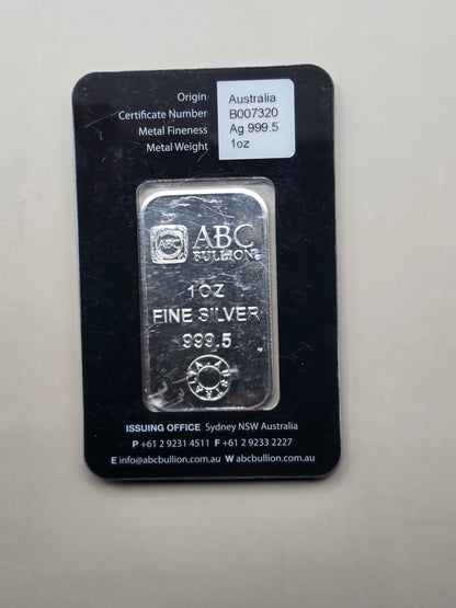 1oz ABC Eureka silver bar
