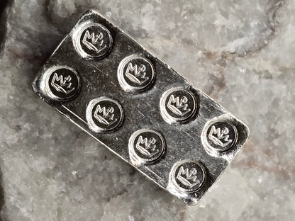 1oz silver stackable building block ("lego" like)