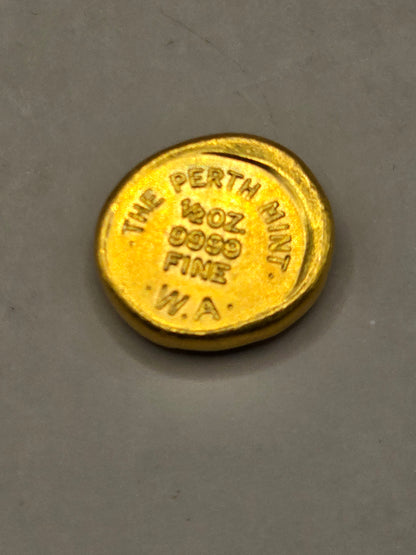 Old 1/2oz Perth Mint gold bar