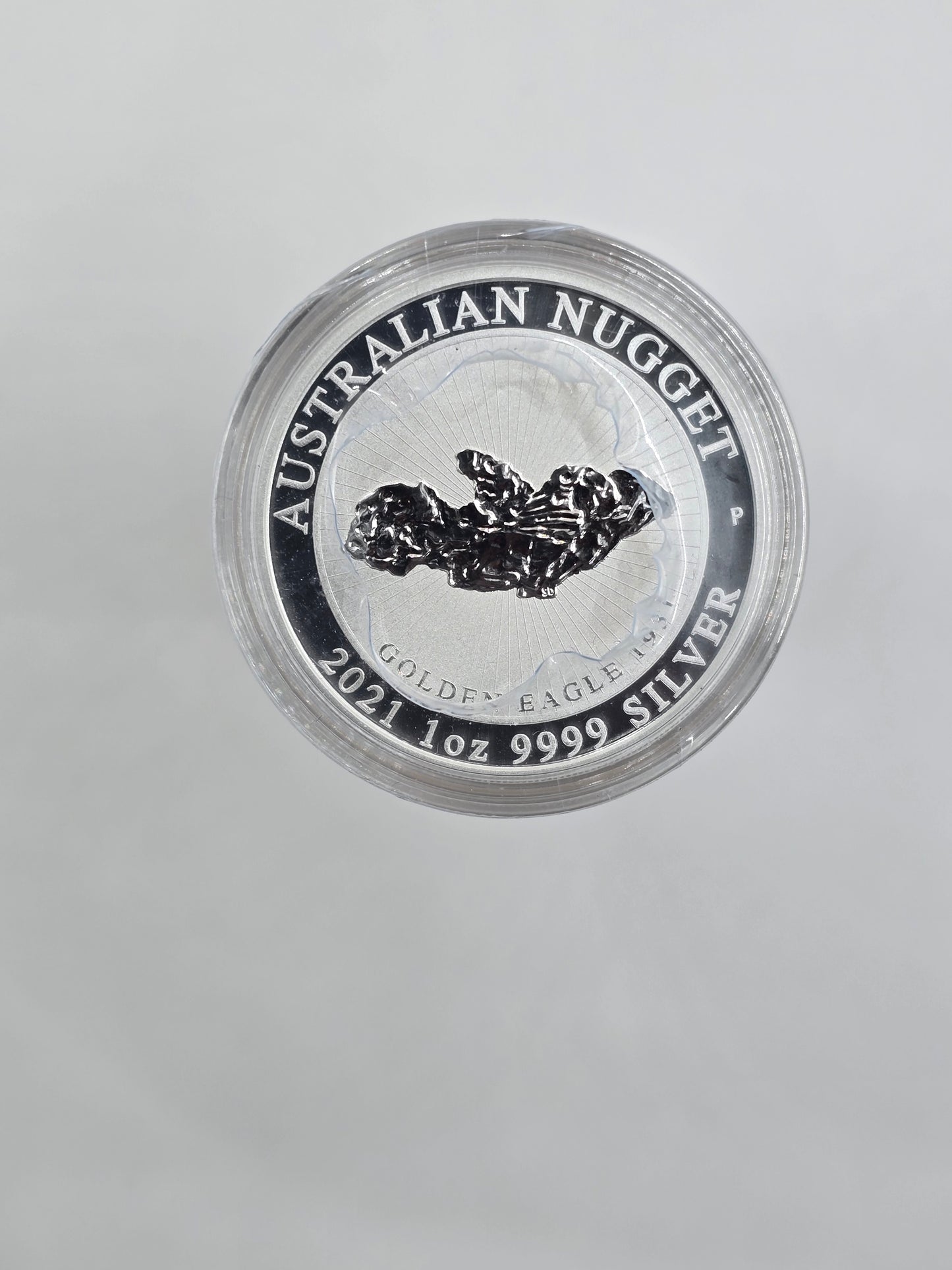 1oz 2021 Golden Eagle nugget silver coin (edge toning)