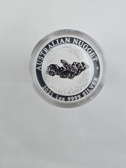 1oz 2021 Golden Eagle nugget silver coin (edge toning)