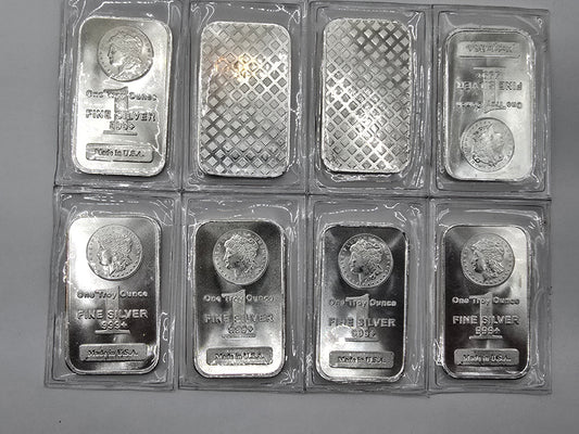 1oz Silver bar Morgan (toned)