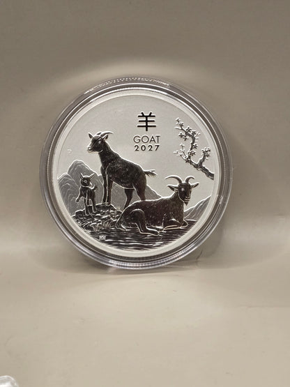 5oz 2027 Silver Perth Mint Lunar Goat