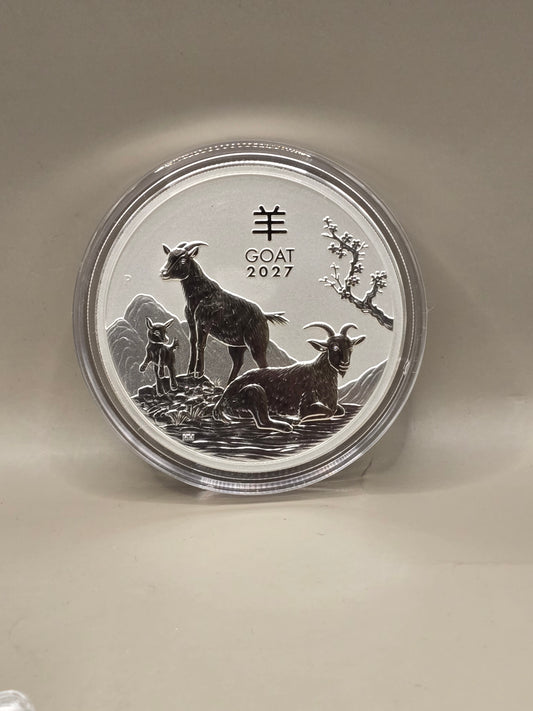 5oz 2027 Silver Perth Mint Lunar Goat