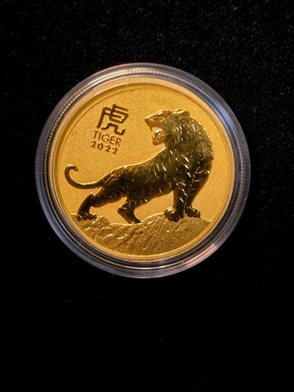 1oz 2022 S3 Tiger gold coin (bank deposit only)