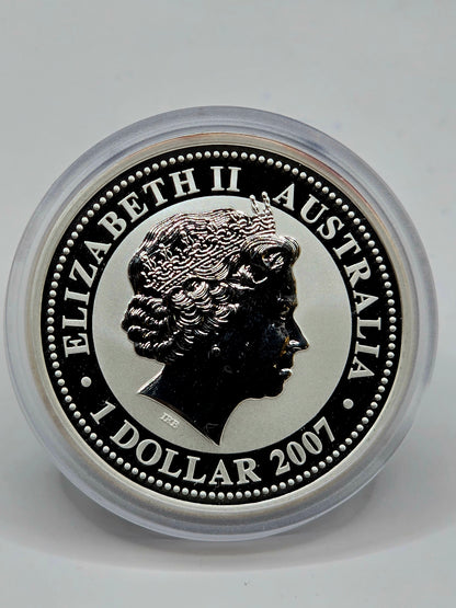 1oz 2007 Lunar Series 1 Ox silver coin