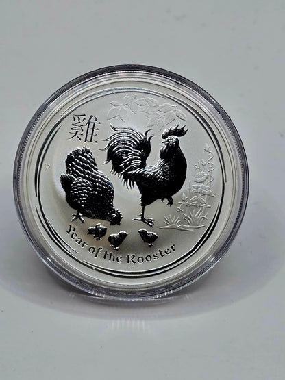 1oz 2017 Lunar Series 2 Rooster silver coin