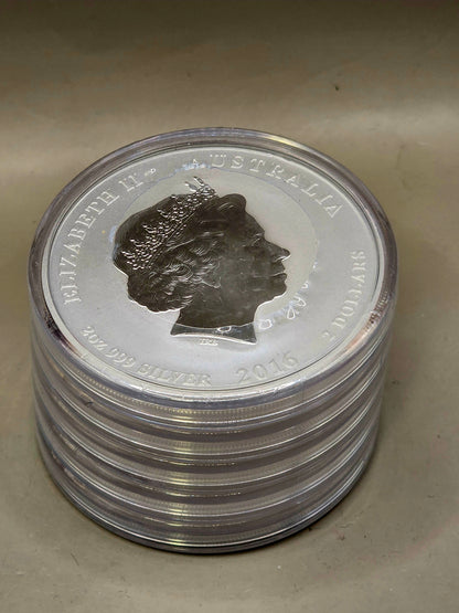 2oz 2016 silver Lunar Monkey Perth Mint series 2
