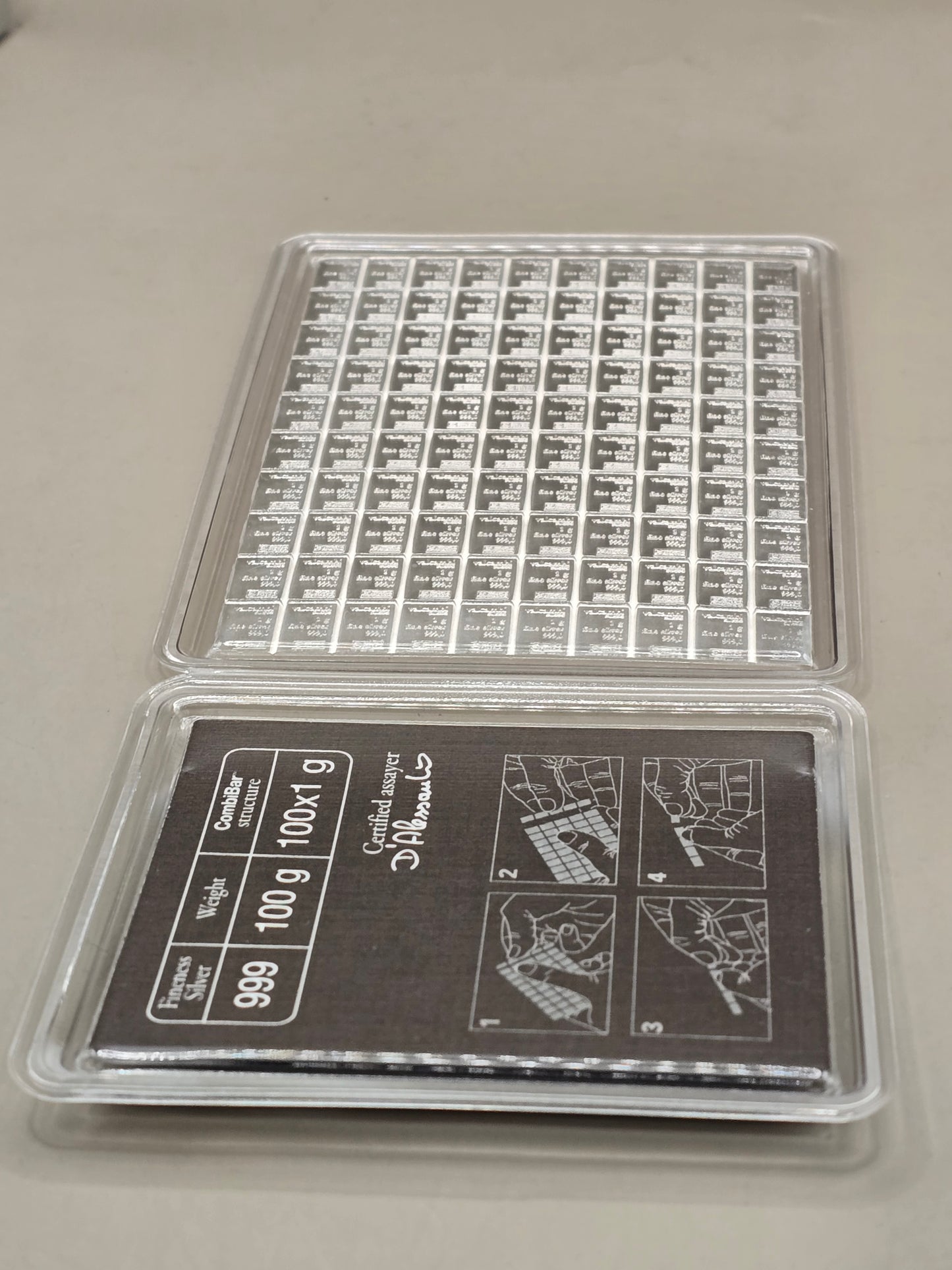 100x1g silver Valcambi bars