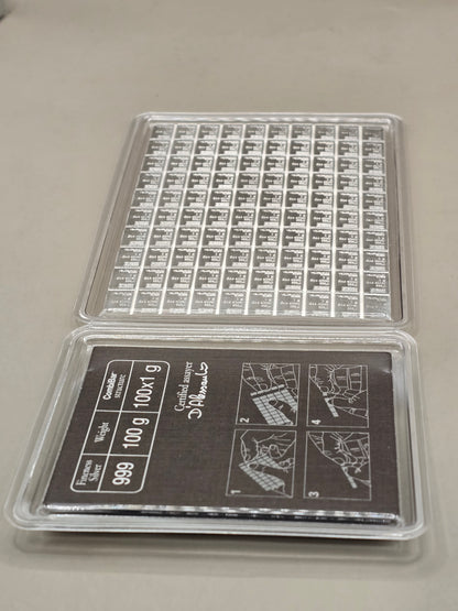 100x1g silver Valcambi bars