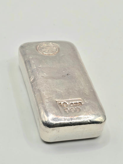 10oz Perth Mint left facing Swan silver bar