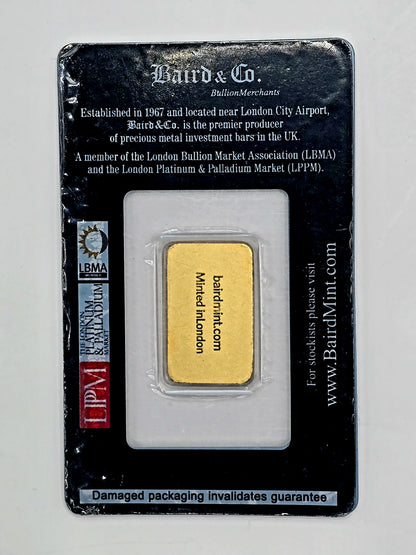 1/4oz Baird & Co gold bar (bank deposit only)