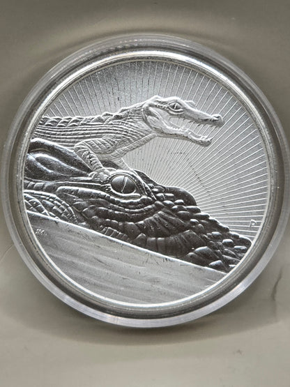 2oz 2019 Mother Baby Silver Crocodile
